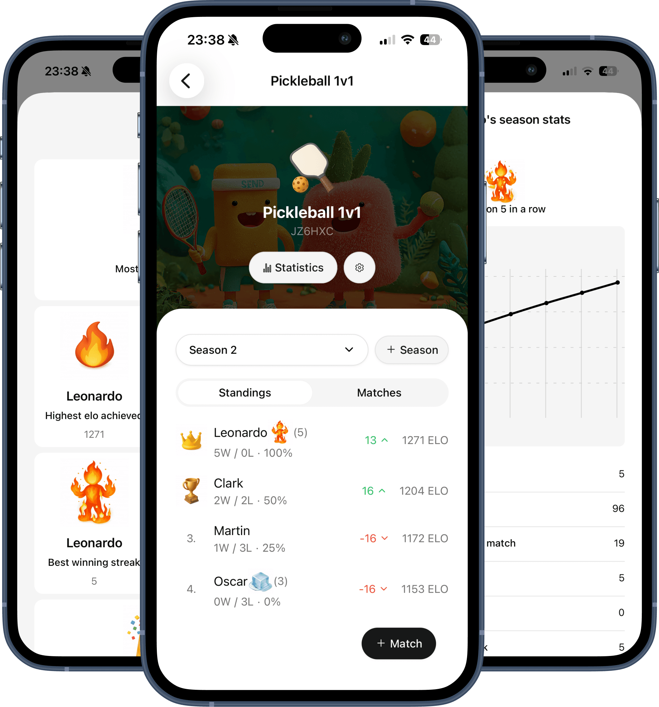 Screenshot of the Rankat app